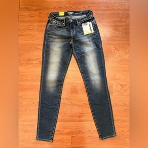 Denizen Levi's Women's Mid Rise Modern Skinny Jeans Size 6L Dark Wash Distressed